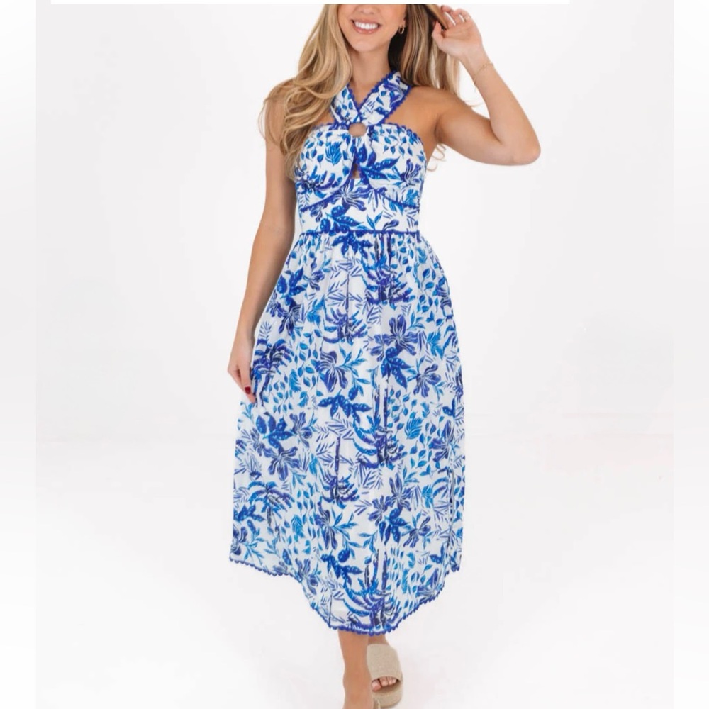 The Hayden Ric Rac Cross Midi Dress